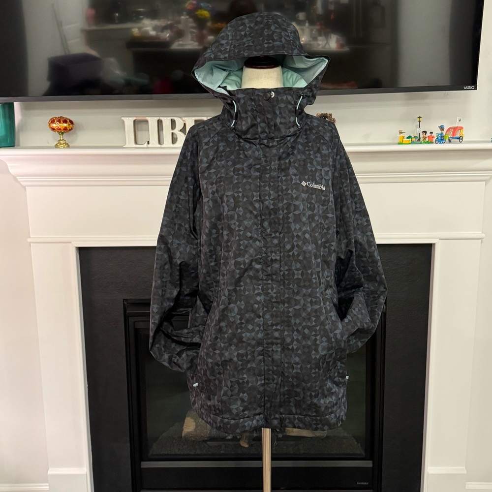 Columbia Interchange Geometric Print Waterproof Jacket (Size L)